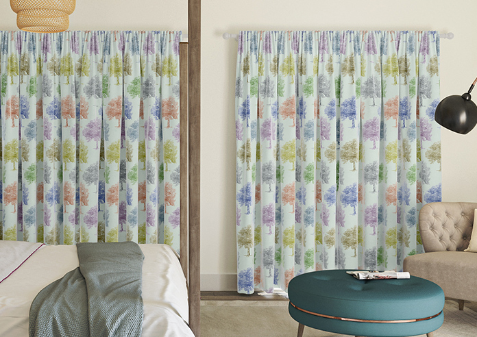 Vintage Tree Velvet, Multi - Made to Measure Curtains - Image 7